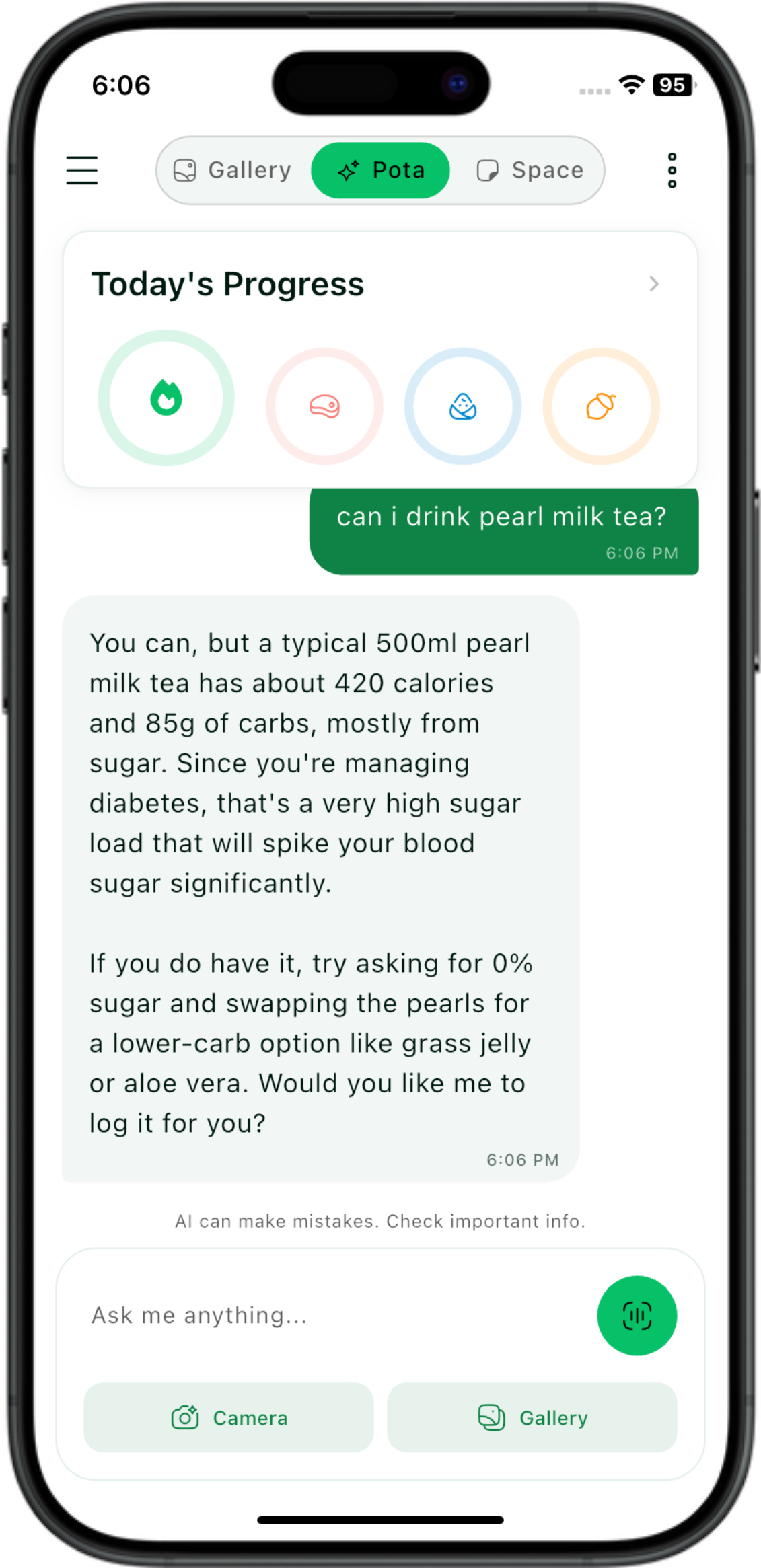 Health alerts based on your conditions - diabetes, cholesterol warnings
